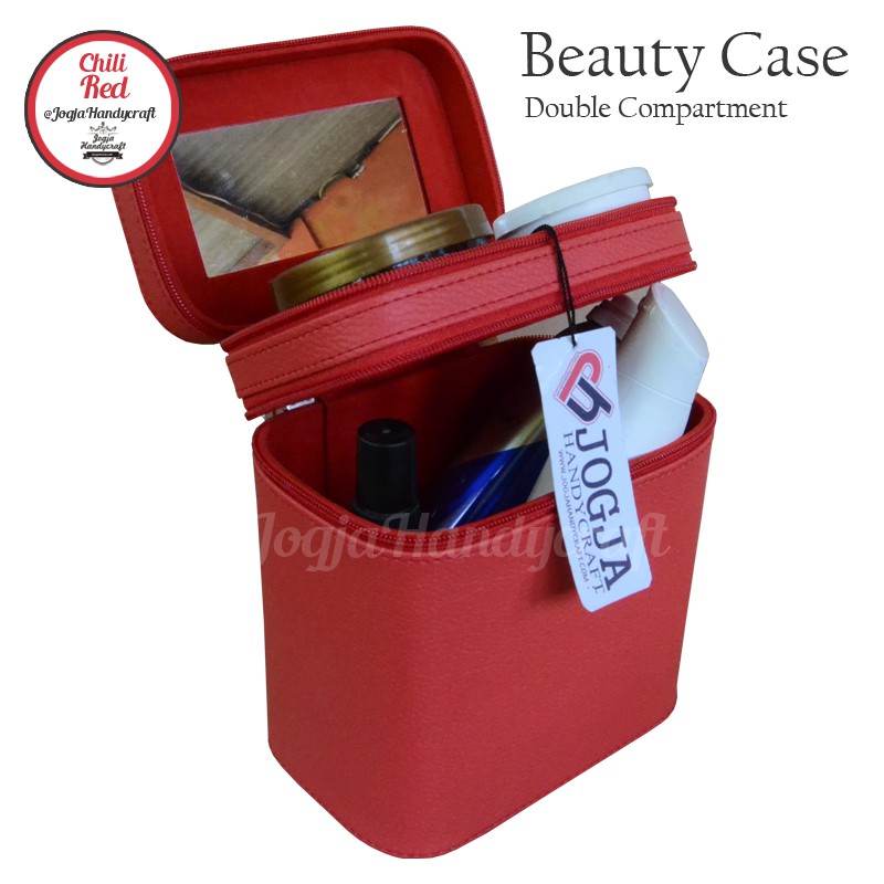 Full Red Make Up Case / Tas Tempat Kosmetik