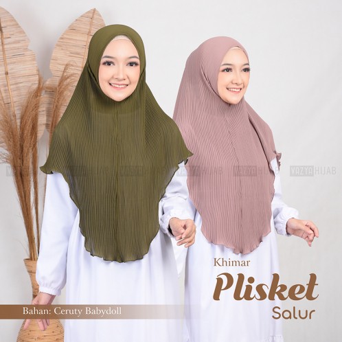 Kerudung KHIMAR PLISKET SALUR Instan - Jilbab Hijab Plisket Instant Praktis Langsung Pakai Terbaru
