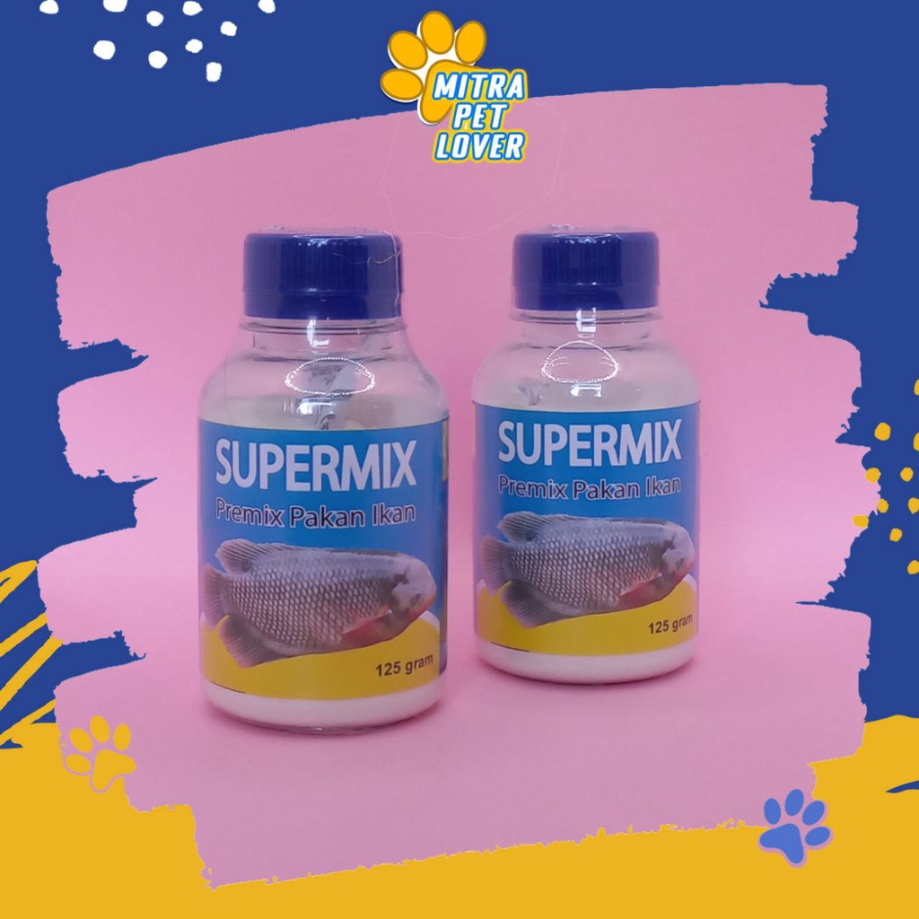 SUPLEMEN PERTUMBUHAN IKAN - SUPER MIX VITAMIN IKAN 150 GRAM ORIGINAL - SUPERMIX CAMPURAN PAKAN KOI GURAME NILA PATIN GABUS LELE - ASAM AMINO - MURAH - PET ANIMAL HEALTHCARE AND VETERINARY TAMASINDO OBAT KESEHATAN HEWAN BINATANG PELIHARAAN MITRAPETLOVER