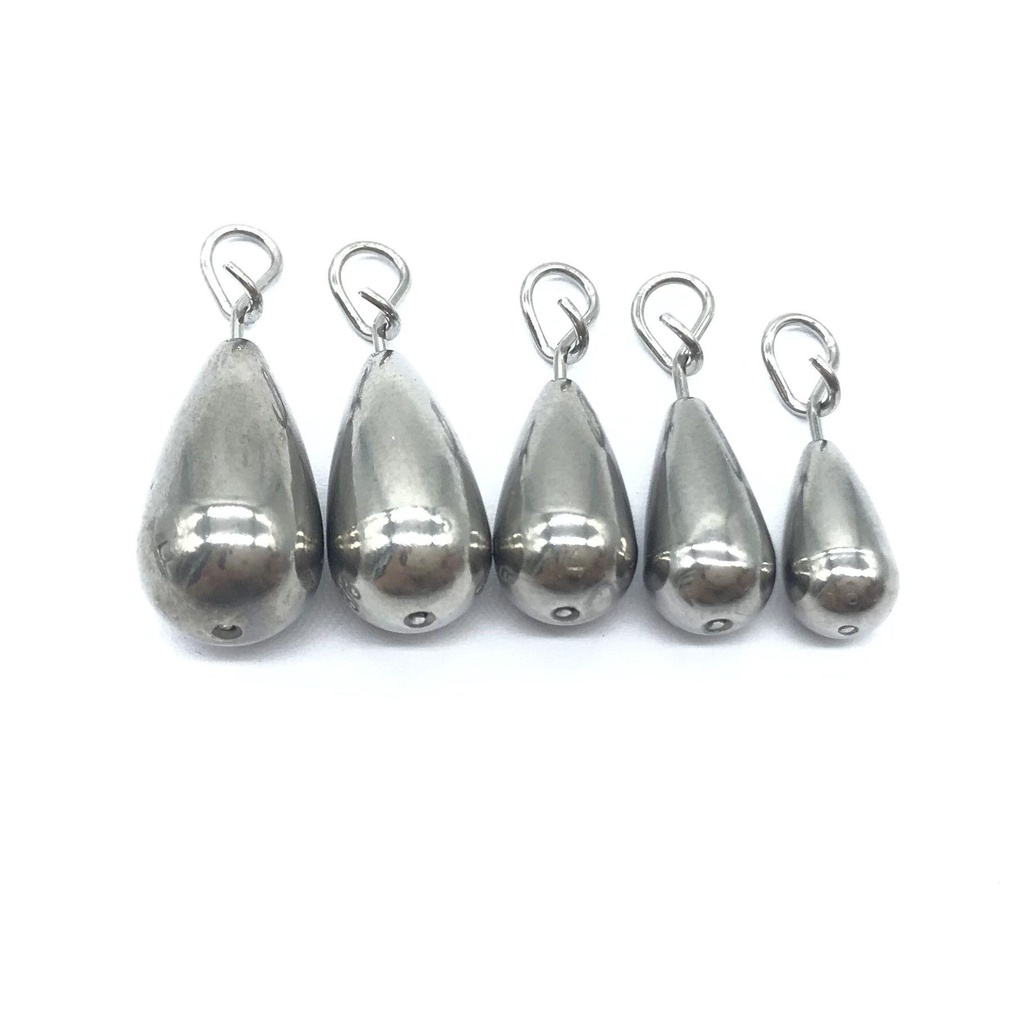 WONDER Fishing Sinkers 3.5 /5.3 /7 /10.5 /14g Olahraga Water drop Tungsten Fastach Sinker Entertainment Konektor Kait Berat Tambahan