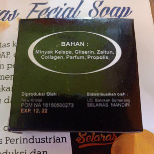 SABUN ZAITUN SELARAS  PREMIUM isi 16 (box hitam) exp 04.2024