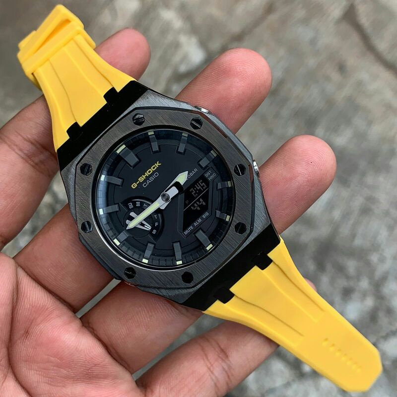 Jam Casio G-shock GA2100 Custom Strap dan Bezel