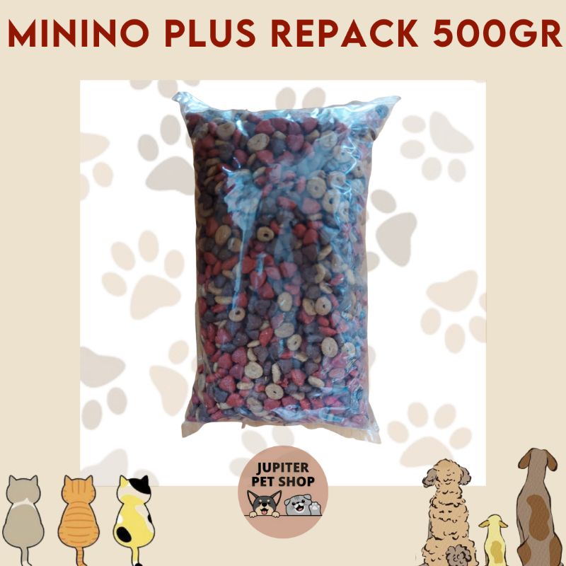 MININO PLUS MAKANAN KUCING REPACK 500GR