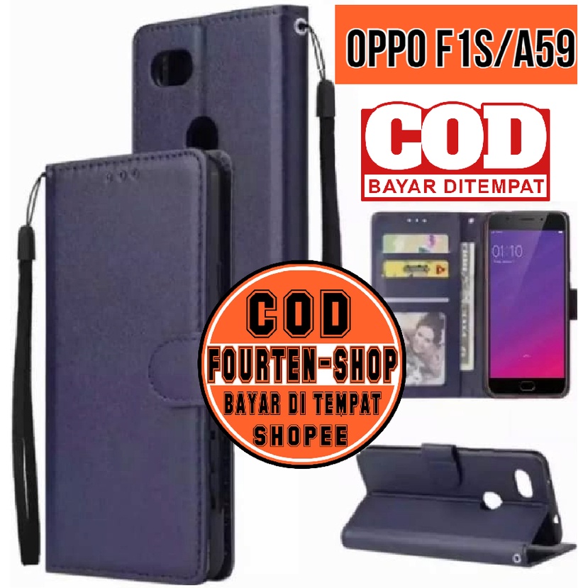 CASING / CASE KULIT FOR OPPO F1S/A59 - CASING DOMPET-COVER -SARUNG HP