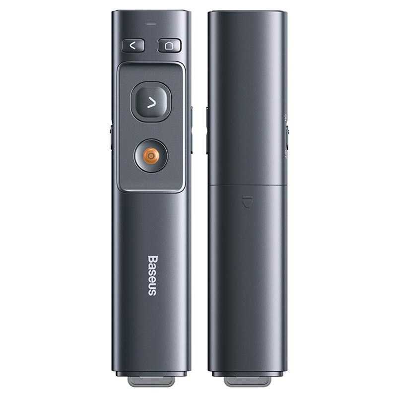 IDN TECH - Baseus Orange Dot Wireless Laser Presenter Red Pointer 2.4GHz ACFYB-0G