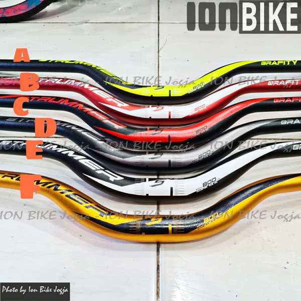 Stang Handlebar Sepeda MTB Oversize STRUMMER GRAFITY RISE 35 Panjang 800MM Ringan Tinggi Nyaman new 