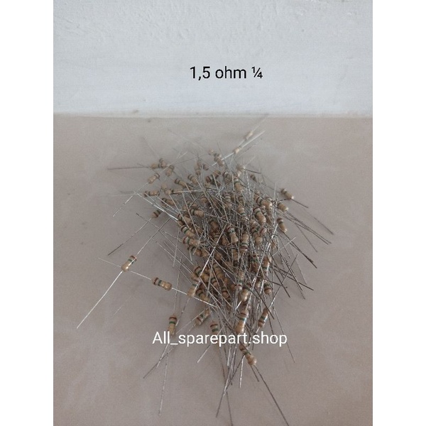 Resistor 1,5ohm / Resistor 1ohm5 / resistor 1,5 ohm 1/4 watt 10 pcs