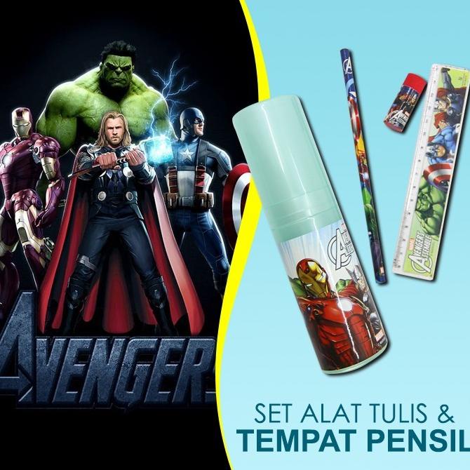 

Alat Tulis Sekolah Lengkap Penghapus Penggaris Dan Pensil The Avengers