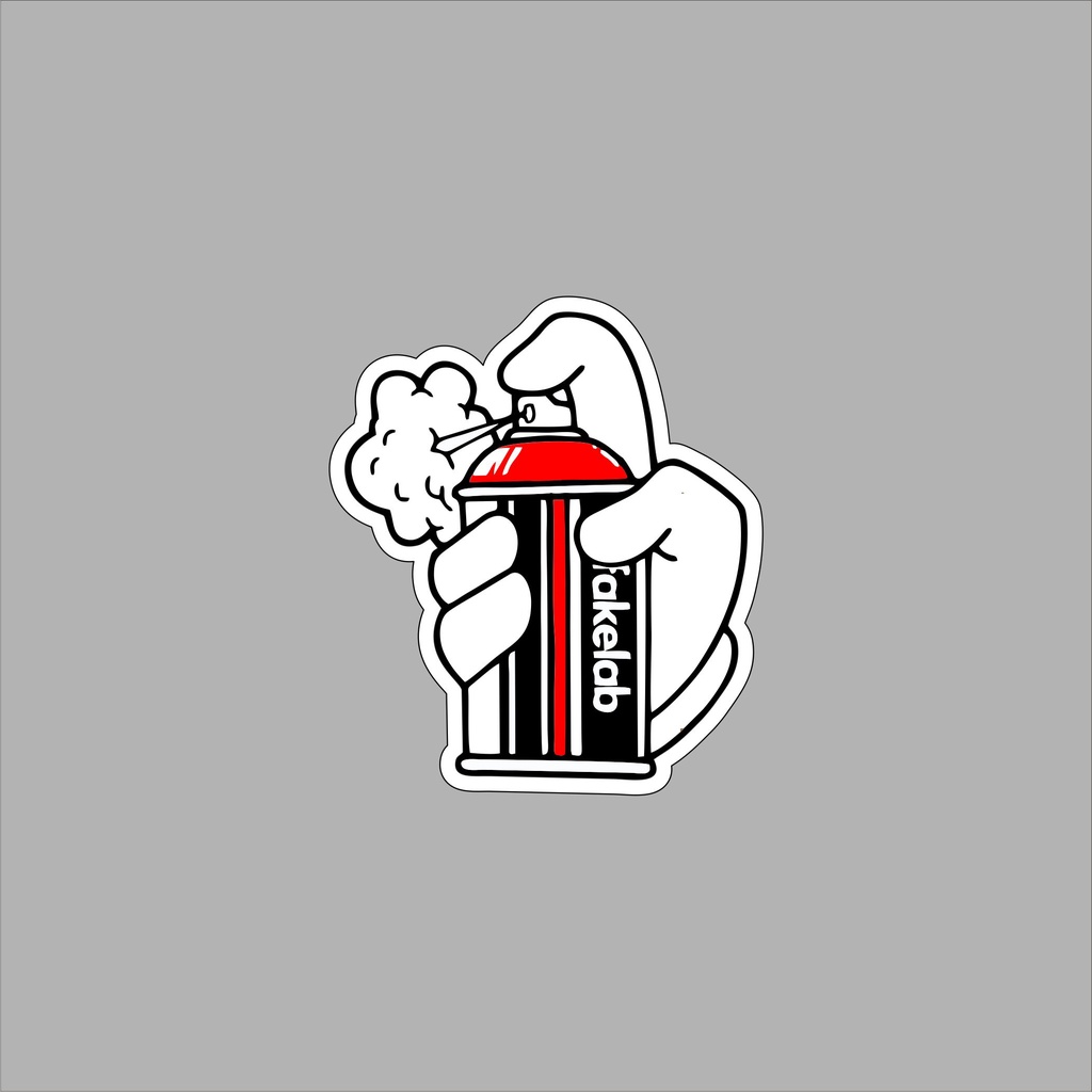 

Stiker brand stiker distro Fakelab bahan graftac anti air