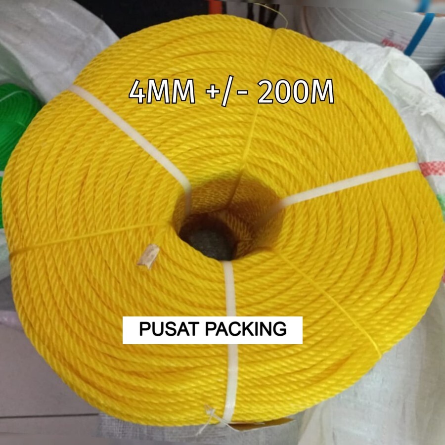 Tali Tambang Plastik 4mm +-200m/Tali Pengikat/Tali Plastik/Tambang 4mm