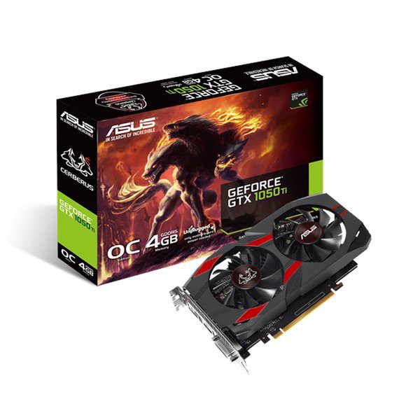VGA Asus GeForce GTX 1050 Ti 4GB DDR5 128BIT - Cerberus GTX1050TI-O4G