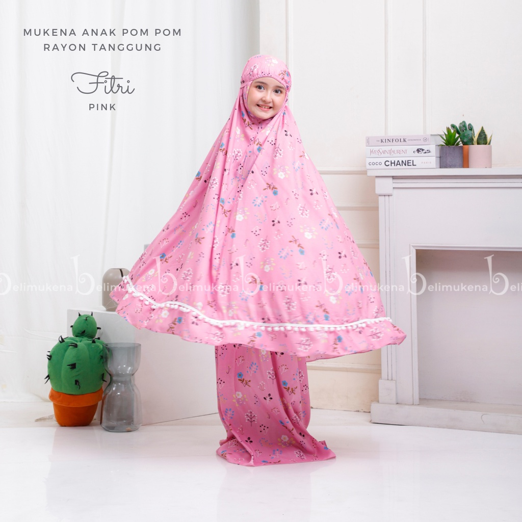 Mukena Anak Pom Pom Rayon Tanggung Fitri