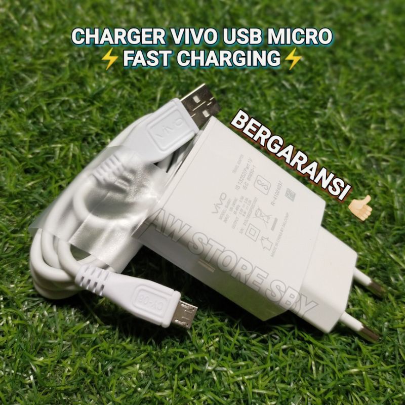 CHARGER VIVO MICRO USB FAST CHARGING QC3.0 2A V7 V9 V11 V15 Y12 Y15 Y17 Y19 [2in1 QUALCOMM 3.0]