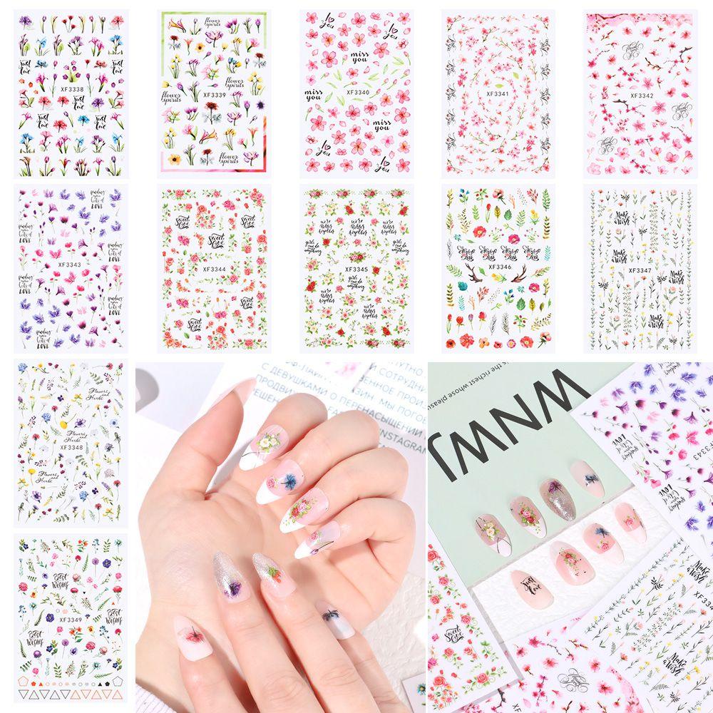 Preva Stiker Kuku Manicure Rose Flowers Anti Air Dekorasi Nail Art