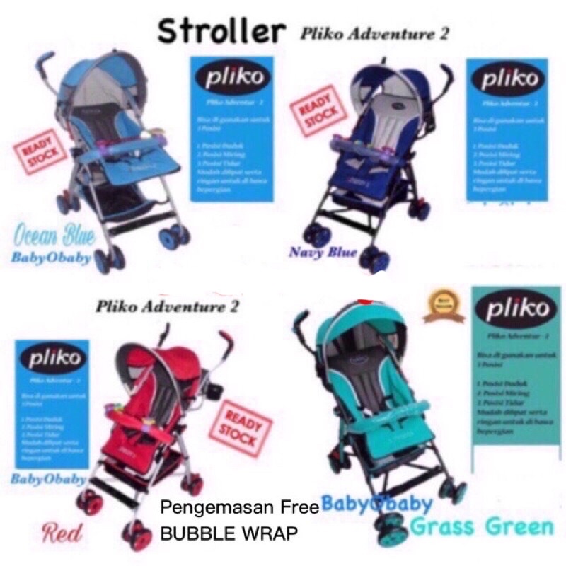 Stroller Bayi PLIKO Adventure 2 BARU STROLLER PLIKO TECHNO 107 / Pliko Adventure 108 Kereta Dorong Bayi /Dorongan Bayi/Stroller Kereta Dorong Bayi newborn/STROLLER PK 107 108/STROLLER BAYI MURAH
