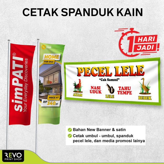 Spanduk / Banner / Umbul-umbul Custom / Cetak Spanduk Kain
