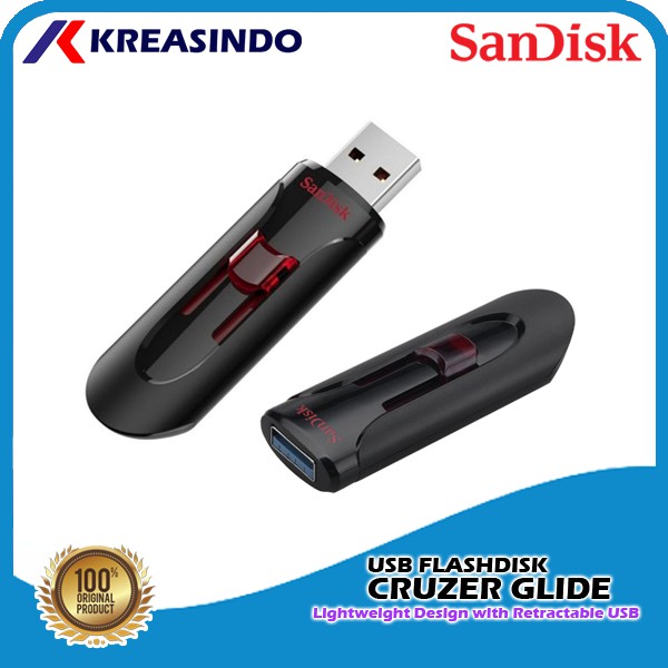 Sandisk Cruzer Glide Usb 3.0 Flashdisk 32gb 64gb 128gb 256gb 512gb