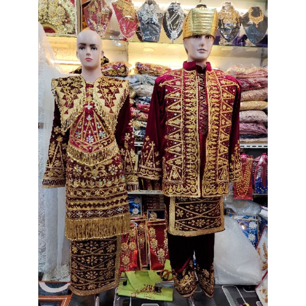 baju penganten Padang full Payet.