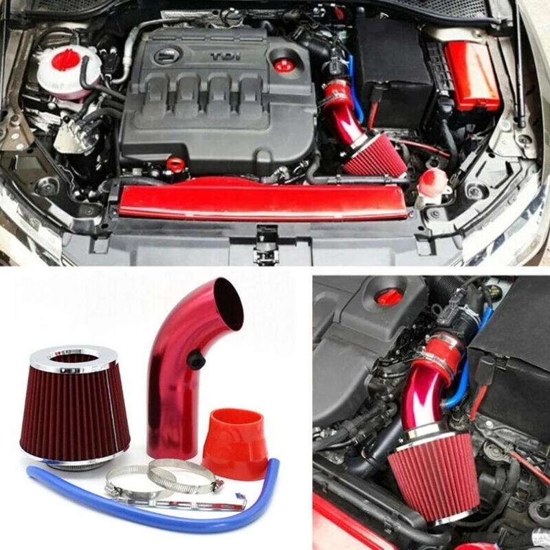 [3&quot; 76mm Car Air Intake Pipe Kit] [Cold Air Intake Aluminum Pipe Air filter Pipe]