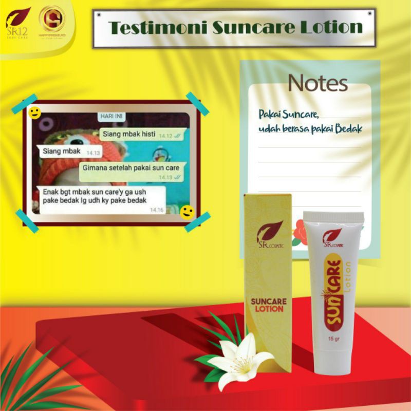 SUNSCREEN WAJAH / SUNCARE SR12 BPOM / TABIR SURYA SPF 25+ / MENJAGA WAJAH DARI PAPARAN SINAR MATAHARI