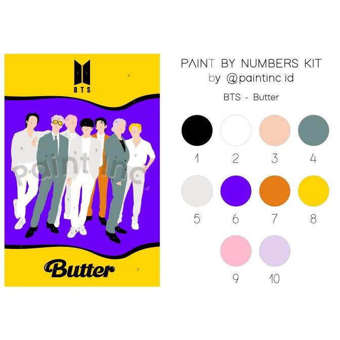 

Paint By Numbers Kit: Bts - Butter | Paint Inc. Id | Painting Kit |