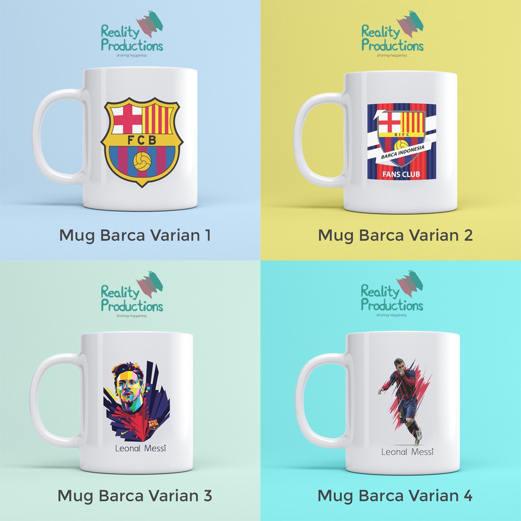 Merchandise Mug Gelas Cangkir Barcelona FC Barca Messi