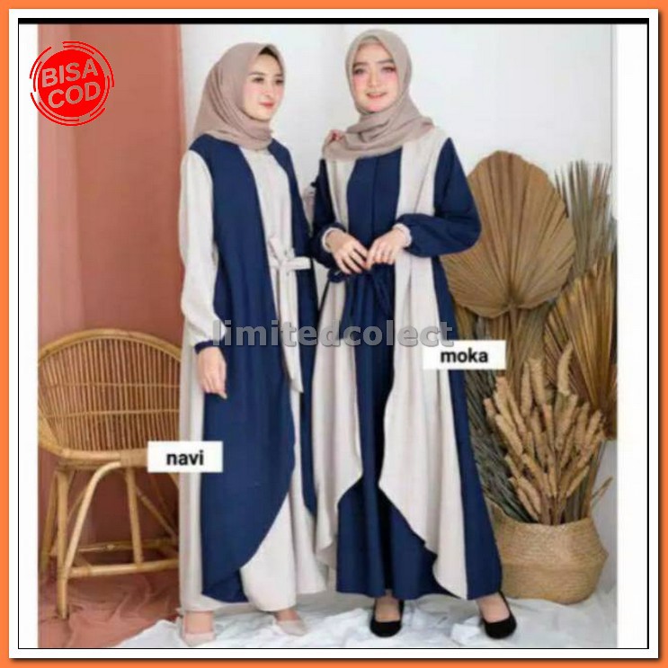 Nirina Set Nsk - Setelan Baju Anak Remaja Perempuan / Set Kaos Da WM337 Bertha Dress Maxi