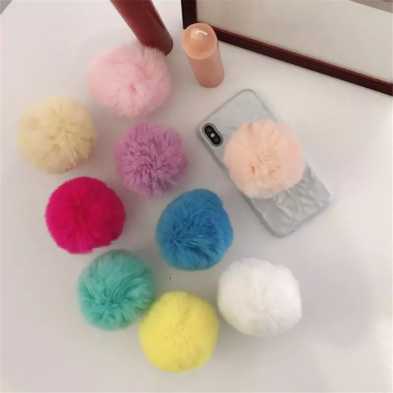 MF50 POP SOCKET WARNA 3D POMPOM POP SOCKET BULU POP SOCKET IMPORT POP SOCKET Hp ( Bulu PomPom) T5