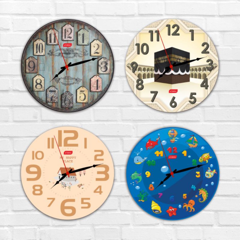 jam dinding - shabby chic/wall clock dengan desain unik Jam Termurah Se Indonesia - JamMur-1