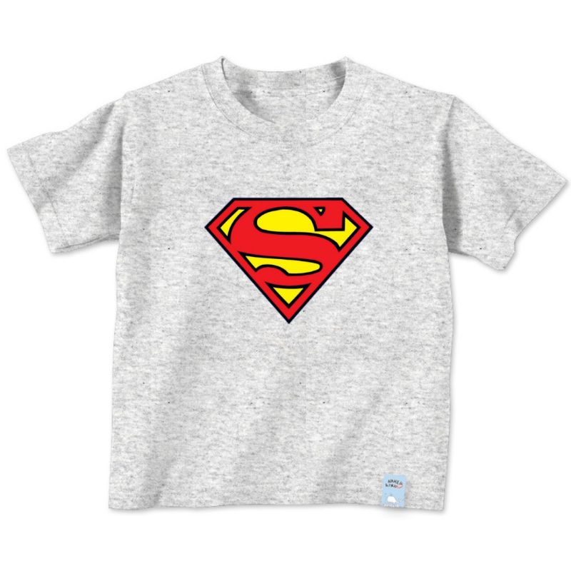 Kaos Anak Superhero Baju Anak Unisex Gambar Superman Oblong Anak Cwo/Cwe Untuk Usia 2-10thn