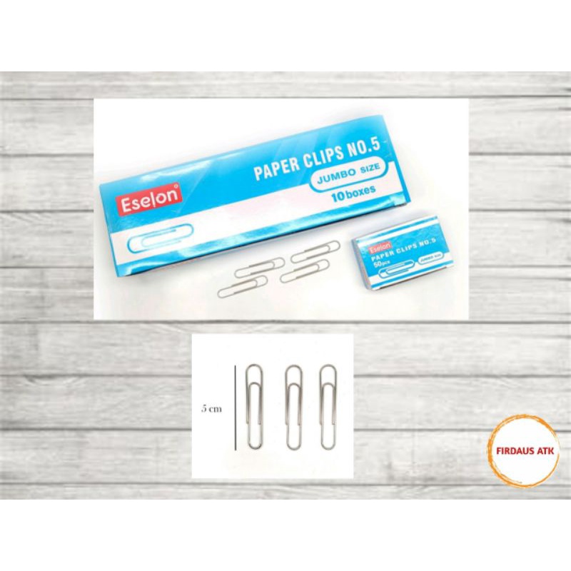 

Paper clip / Klip / Paper clip Jumbo size / Penjepit kertas Eselon no 5