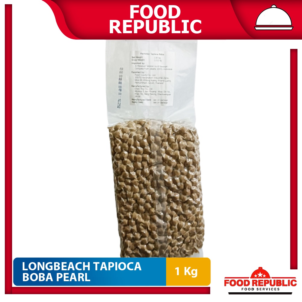 Longbeach Pachinko Tapioca Pearl Boba 1 Kg Long Beach Bubble Drink Tapioka Mutiara Gundu Topping Minuman