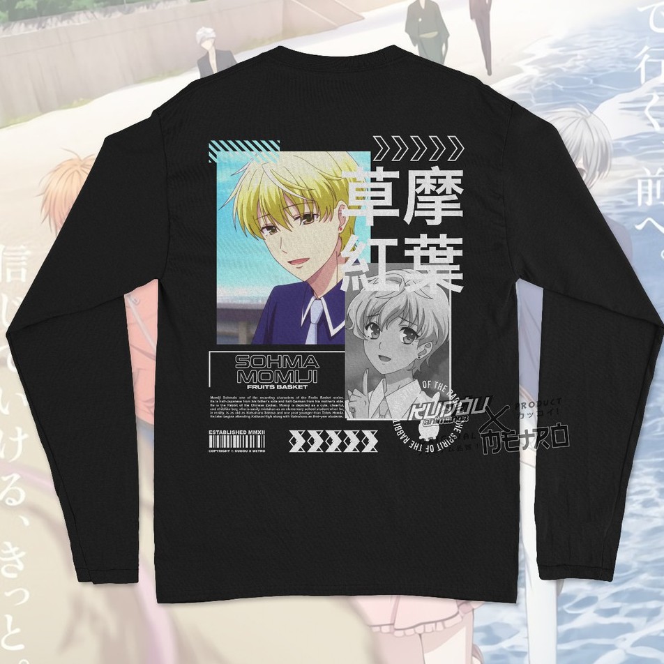 Longsleeve Sohma Momiji Anime Fruits Basket Character Manga Kaos Lengan Panjang Cotton Combed 24s Premium