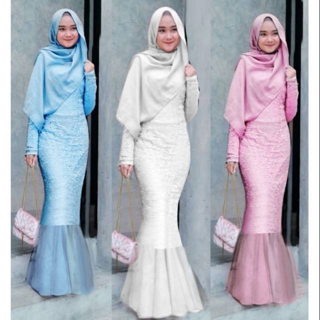 dress duyung organza