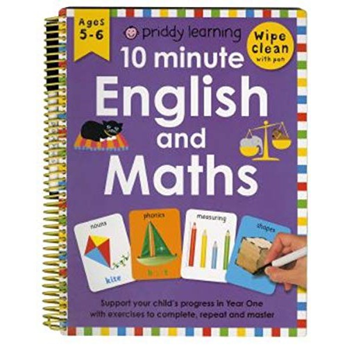 Priddy Workbook 10 Minute Maths and English Wipe Clean