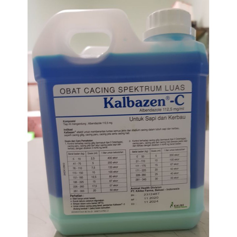 KALBAZEN C 1lt OBAT CACING HEWAN