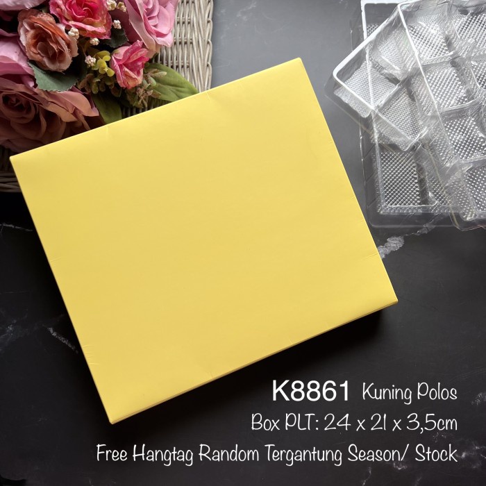 

(10set) K8861 Kotak KUNING Polos +Mika Sekat 12/16 K33/ K77/ K25/ K88/ Nastar/Lapis, SET LENGKAP