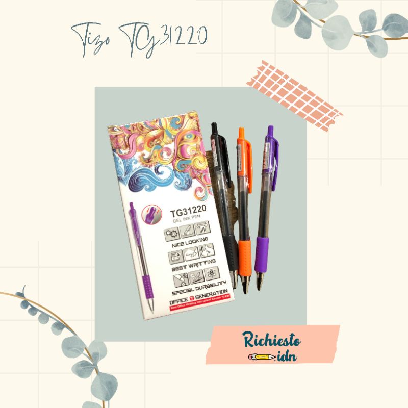 

(LUSIN)Pulpen Tizo TG31220 0.5mm Hitam/Bolpen/Pena