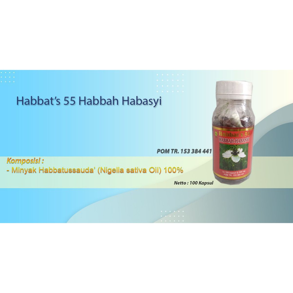 Obat Herbal Asam Urat - Gatal Gatal Habbats 55 Habbah Habasyi 100 Kapsul