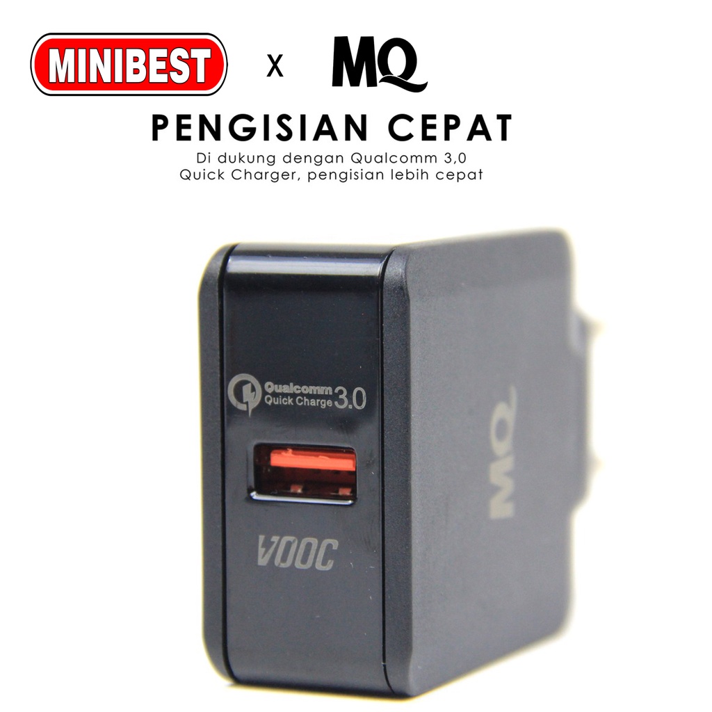 Charger Quick Charge Output 3.0A Fireproof Adaptor With Micro USB Cable MQ-FT01 - Garansi 1 tahun