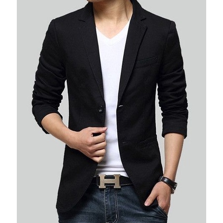 FOXY BLAZER MENS SUIT BLACKTWIST FORMAL WEDDING ORIGINAL (S,M,L,XL) NIKAYU HIGH TWIST PREMIUM BLACK