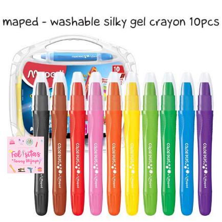 

MAPED - WASHABLE SILKY GEL CRAYON 10PCS