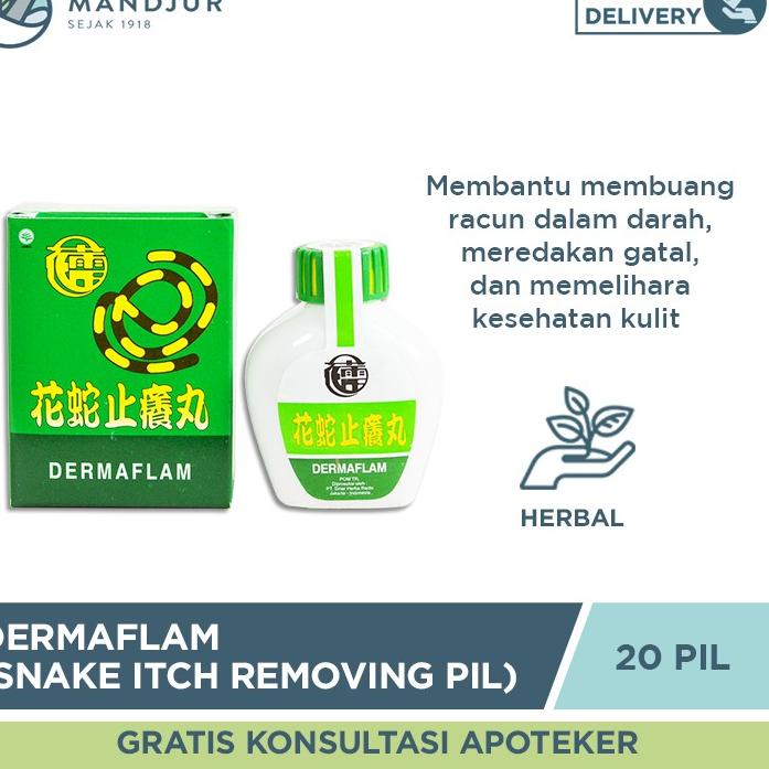 Baru D8MBH Dermaflam (Snake Itch Removing Pills) 65 Diskon