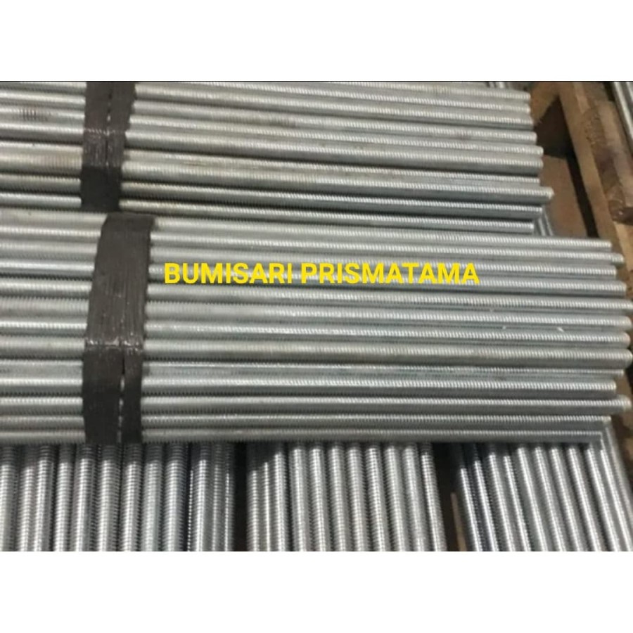 LONG DRAT PUTIH GALVANIS 3/8 (DRAT KASAR) / LONGDRAT 3/8 X 1 MTR / ASDRAT MURAH