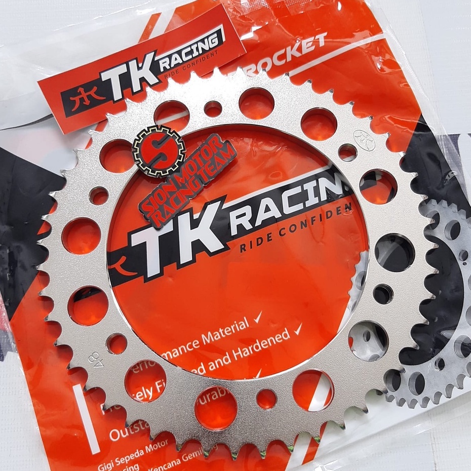 Gear Belakang / Rear Sprocket 428 Yamaha WR155 / WR 155 TK Racing 428H - 48T Chrome