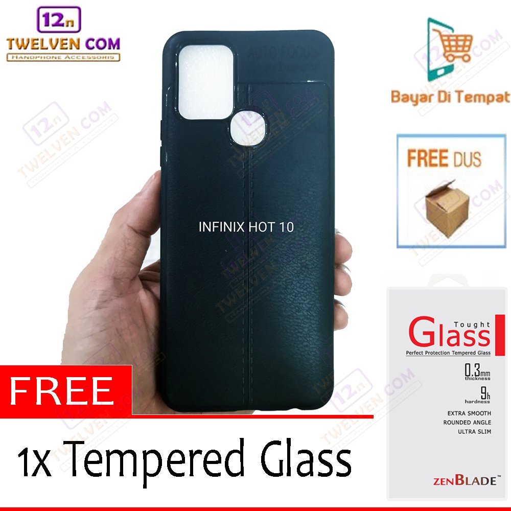 [FLASH SALE] Case Auto Focus Softcase Infinix Hot 10 - Free Tempered Glass