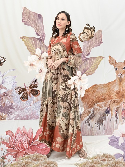 Nada Dress in Sunset - Wearing Klamby