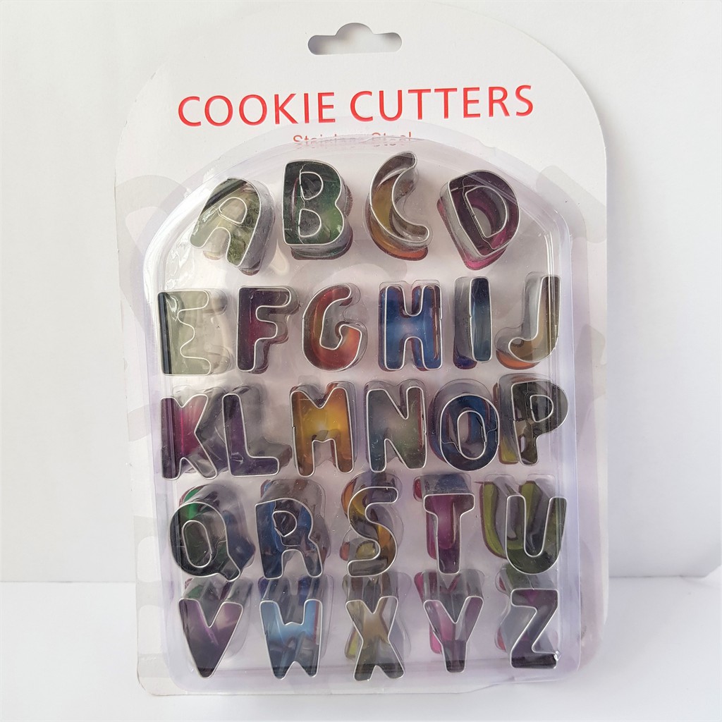 cookie cutter stainless Foundant cutter alpabet cetakan huruf fondan alphabet cutter