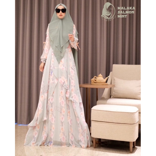 READY BUSANA GAMIS MALAKA SET SYARI By Joza Original