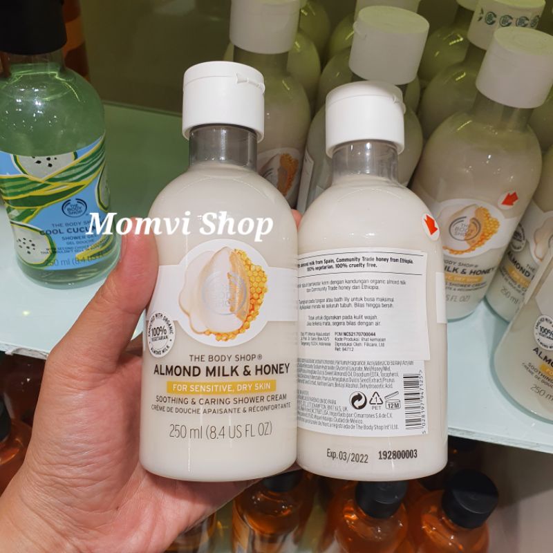 Jual [READY] The Body Shop Almond Milk & Honey Soothing & Caring Shower